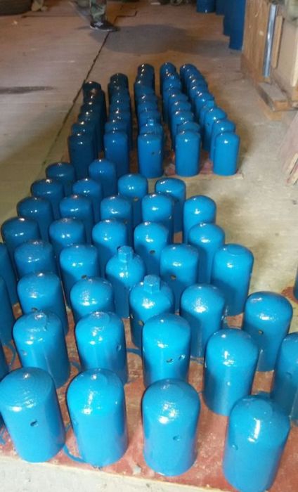 Защитные колпаки для кислородных баллонов.