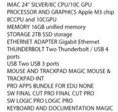 Apple iMac 24 M4/16GbRAM/10cpu/ 10Gpu/2TB Silver 2024