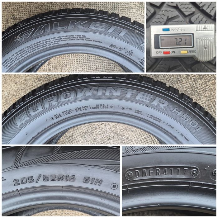 O bucată 205/55 R16 M+S iarnă - una Dunlop Bridgestone Falken
