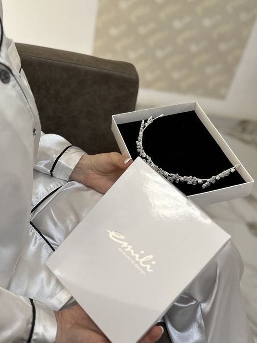 Диадема, булченски обеци, сватба Swarovski