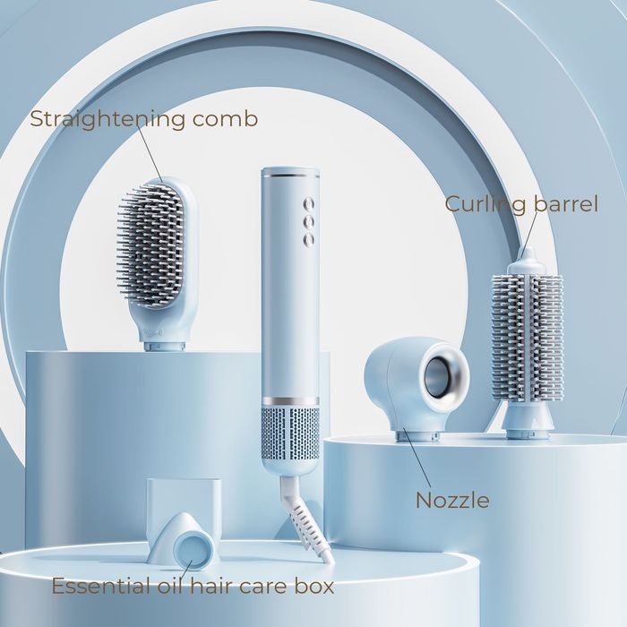 110000 RMP високоскоростен супер сешоар с три приставки в два цвята