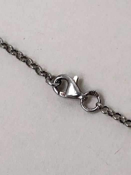 Сребърно колие с 23 циркона