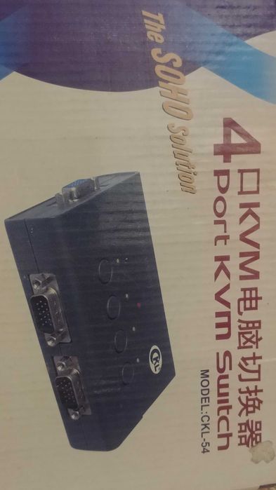 4-портовый КВМ-ПЕРЕКЛЮЧАТЕЛЬ для компьютеров