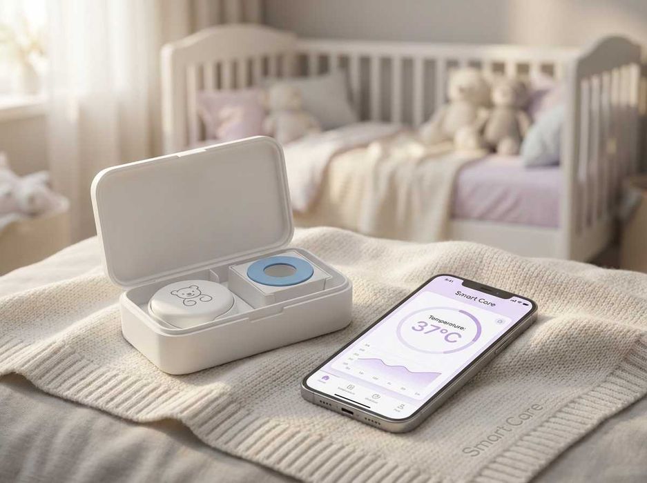 Смарт термометър на Smart  Care с приложение към смартфона Ви