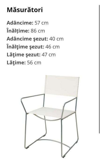 Vând 3 scaune HÖGALT-IKEA. NOI!
