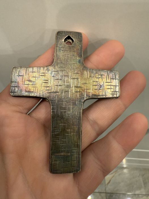 Cruce din argint 800 vechi Religios - 60 gr