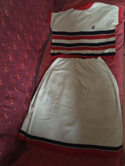 Костюм двойка кофточка и юбка шерстяной трикотаж р.44 Мирабад