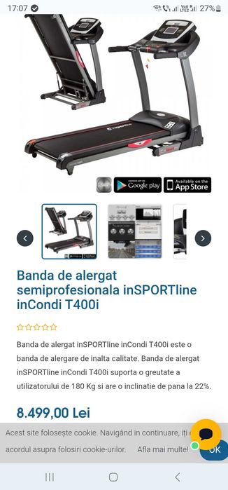 Banda de alergat- inSPORTline inCondi T400i