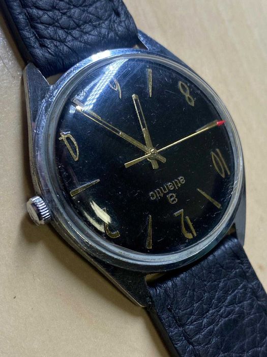 Ceas Atlantic mecanic Worldmaster 21 rubine 1980