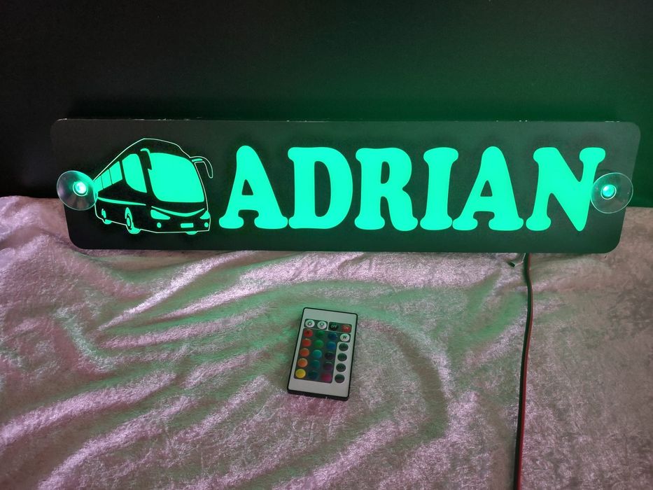 Placă nume cu led TIR dubita autocar autobuz