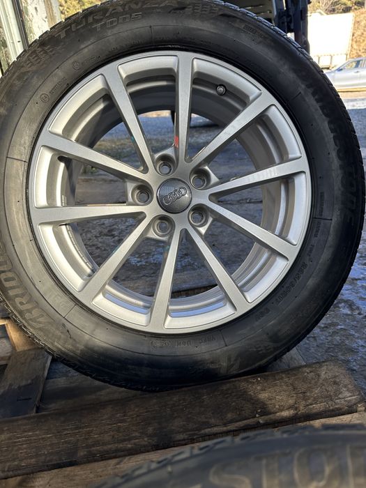 Jante originale Audi A6 cu anvelope vara 225/60 R17 si senzori