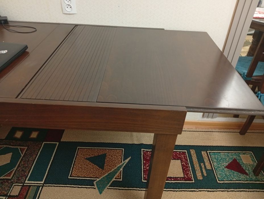 Стол деревянный обеденный, 120×80,