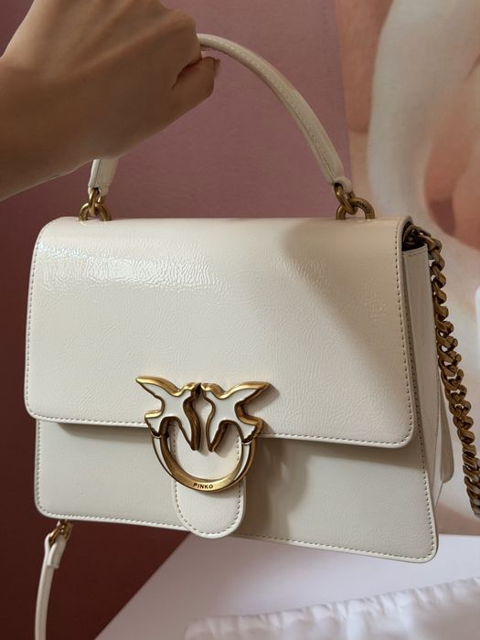 Чанта Pinko естествена кожа