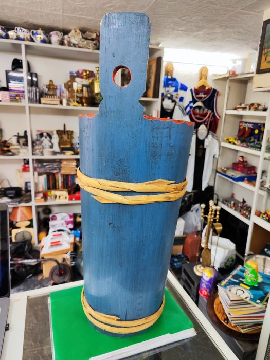 Стара дървена поставка кош Стойка за чадъри