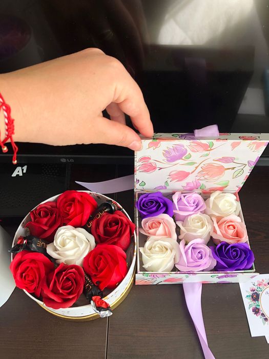 Сапунени рози за подарък