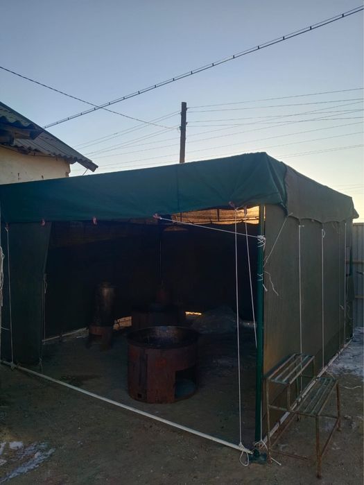 Зиний палатка, қазан- ошақ