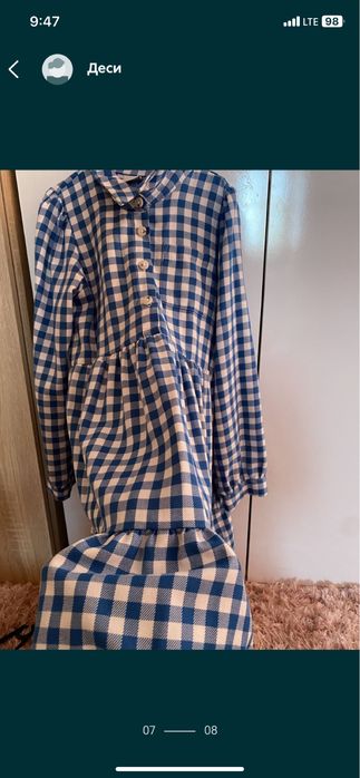 Рокля Сукам розова синя букле Zara LC waikiki H&M момиче 134, 8-9г