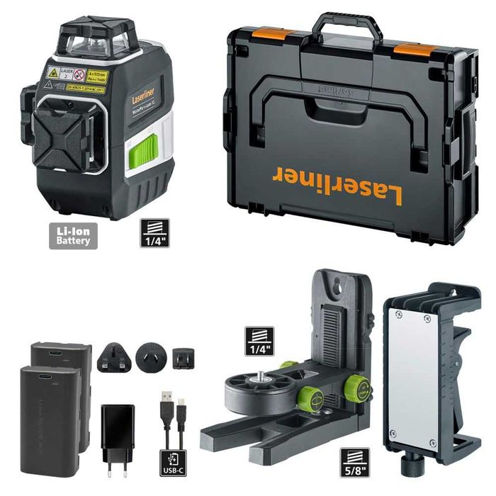 Зелен линеен лазерен нивелир Laserliner MasterPlane-Laser 3G Pro