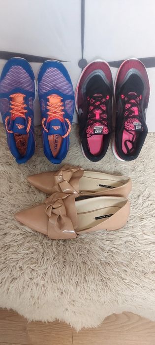 Почти нови обувки Зара и маратонки Адидас , Найк41 номер