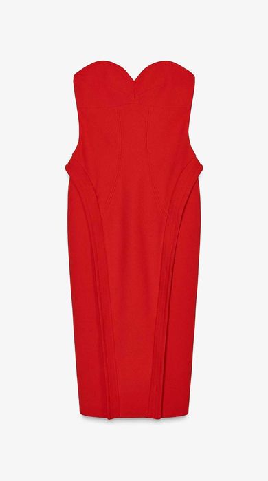 Zara рокля със сърцевидно деколте размер С