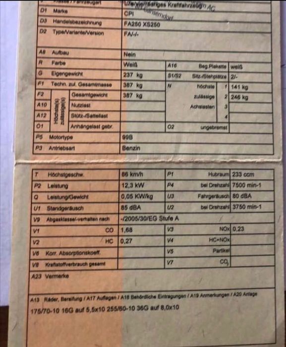 Vând ATV CPI 250cc în stare bună