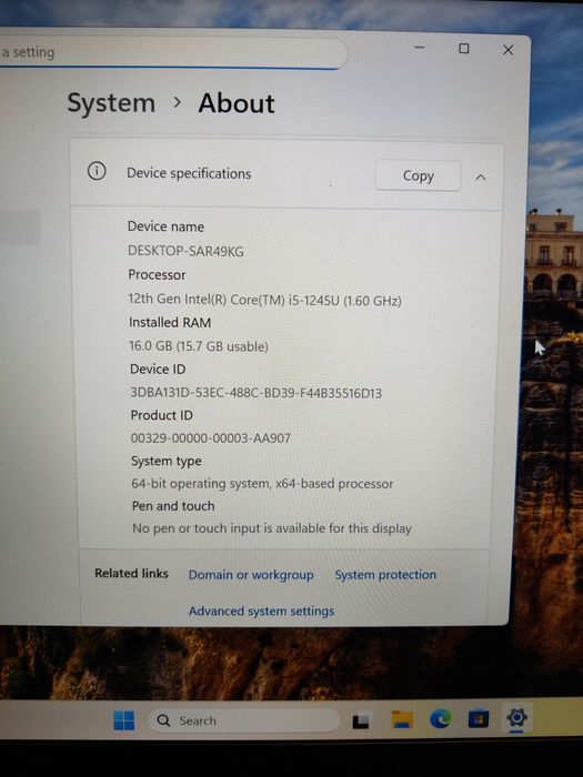 Hope Amanet P8 Laptop Lenovo T14S Gen 3 i5-1245u 16 GB RAM 256 SSD