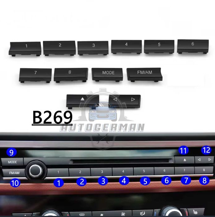 Бутони радио BMW 5 6 7 серия F10 F11 F18 F07 F06 F12 F13 F01 F02 F04