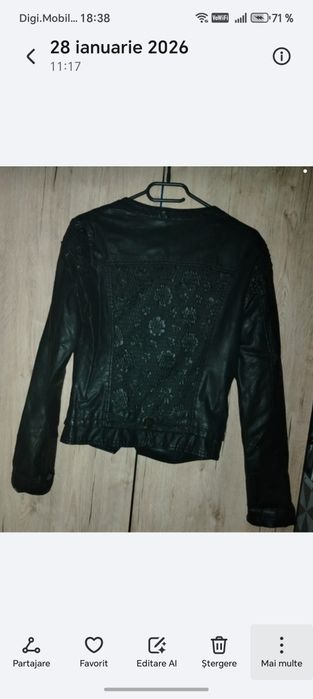 Geaca damă crem și neagră