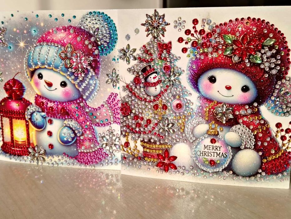 Коледни диамантени картички