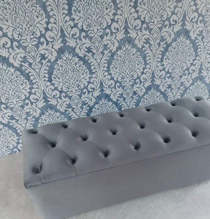 Bancheta, băncuță catifea, lada pentru pat cu spatiu pentru depozitare