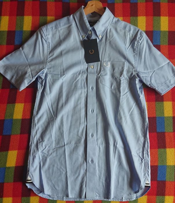 Cămașă FRED PERRY Oxford Light Smoke - Marimea XS - S