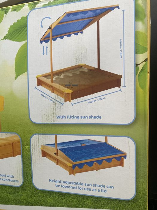 Lada nisip copii cu acoperis pt copii