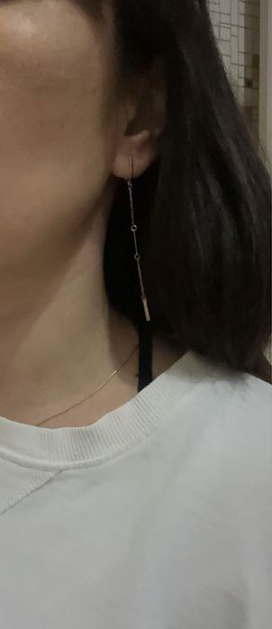 Золотые сережки висячие