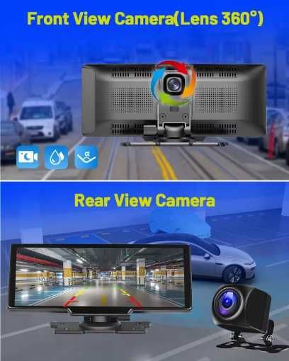 Ecran CarPlay Portabil 9,3 Android Radio Camera Fata Spate Bt