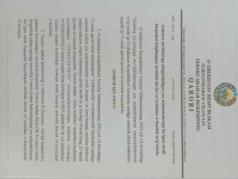 Maishiy xizmat kursatish shahobchasi qilish uchun