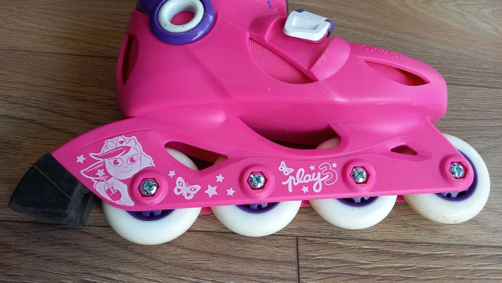 Детски ролери номер 30-32 розови Oxelo play 3