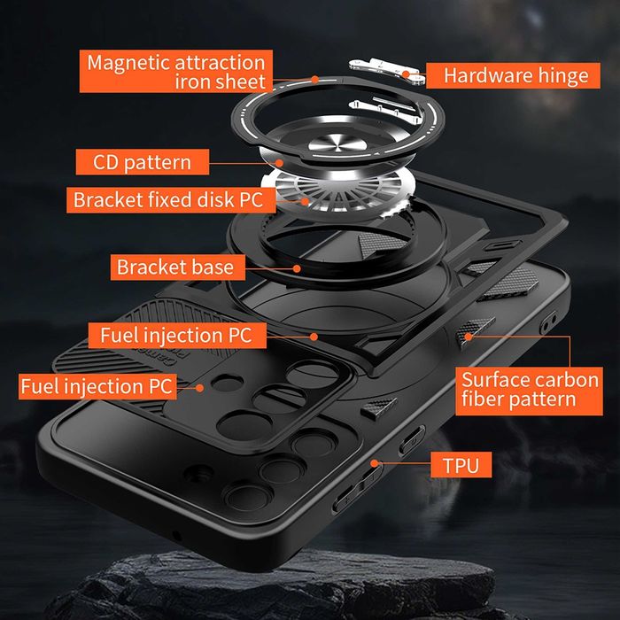 Samsung Galaxy A57 A17 / RUGGED MAGSAFE Удароустойчив кейс с пръстен