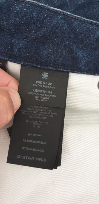 G - Star Motac 3D Slim Essentials Mens / 32/34  ОРИГИНАЛ! Мъжки Дънки!