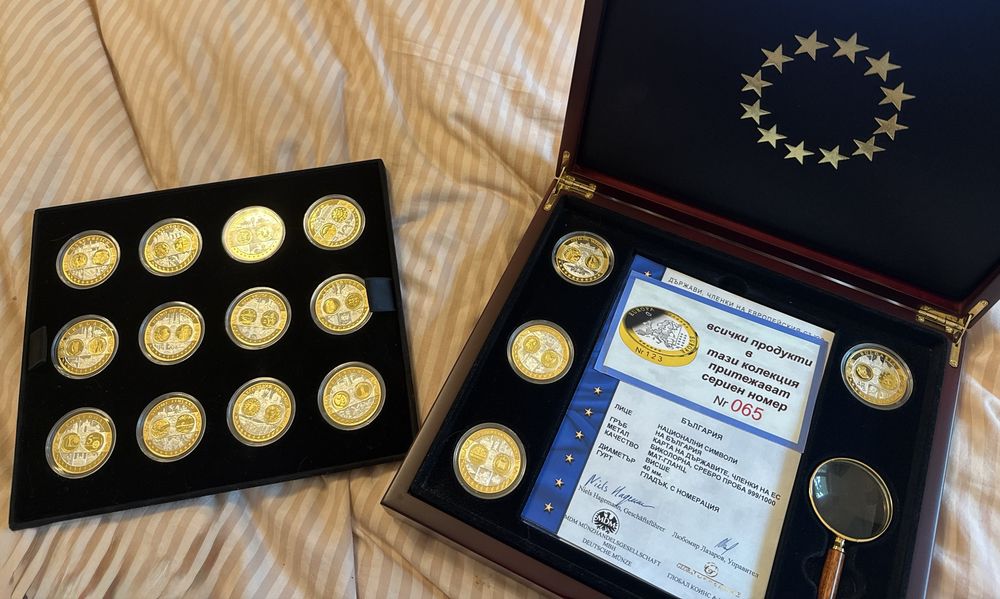 Колекция “Европейски съюз” – 16 сребърни медала 999, MDM Germany, 320 г сребро, пълен комплект