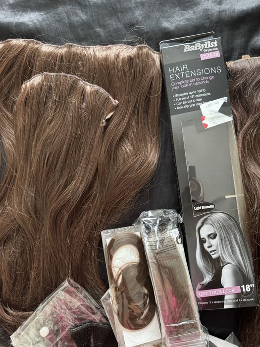 Lot extensii sintetice si naturale - Babyliss, Lullabellz, Divissima