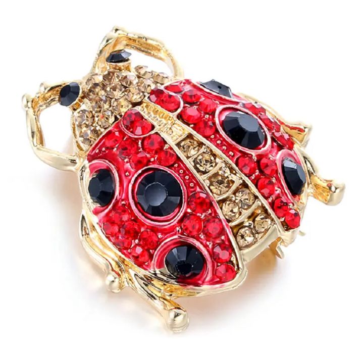 Брошка сови, пчела, калинка