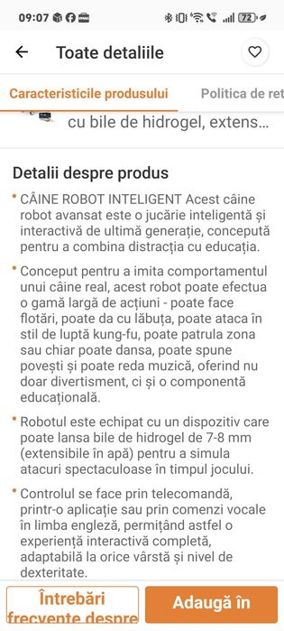 Jucărie robot câine IUni