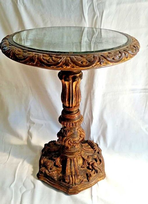 Красива Резбована Дървена маса 19. век от Португалия