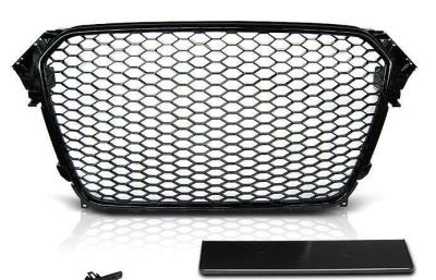 Решетка без емблема за Audi A4 B9 (2011-2014) - RS Look - Черна