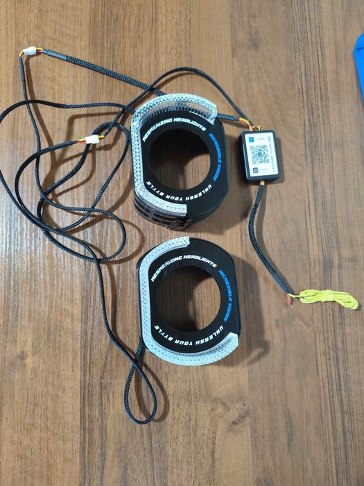 Маски LED двухцветные +RGB bluetooth для линз 3 дюйма