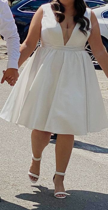 Rochie alba marime 50