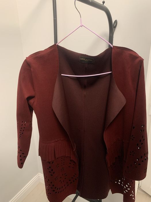 Жакет красный замш