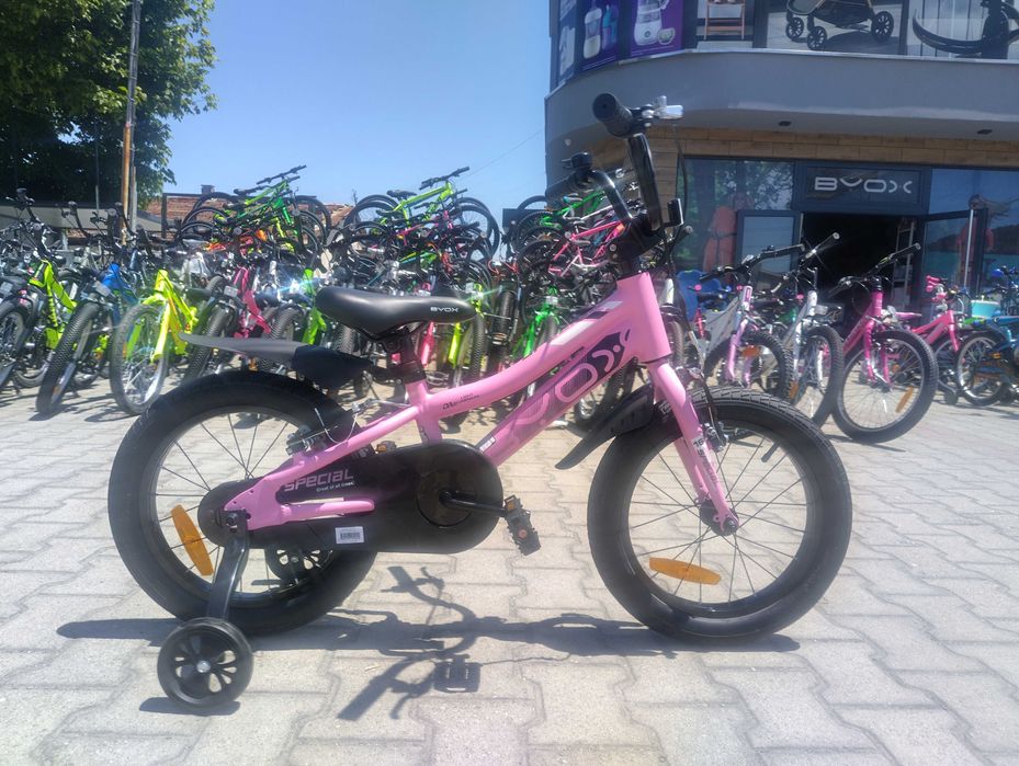 X Детски алуминиев велосипед 16" SPECIAL розов