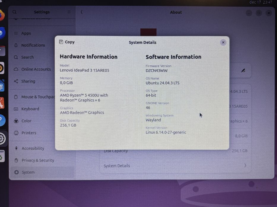 Lenovo Ideapad 3 Ryzen 5 4500u