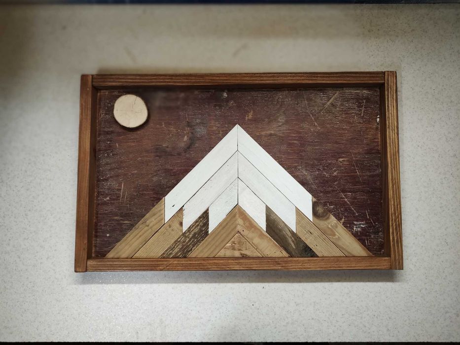 Ръчно изработен дървен висящ рафт за тоалетна / баня/кухня/градина